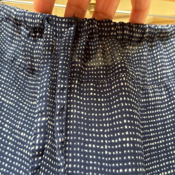 Cabi blue/white tiny squares 2-piece pant suit. Top-straps, flared below waist,S - Picture 5 of 16